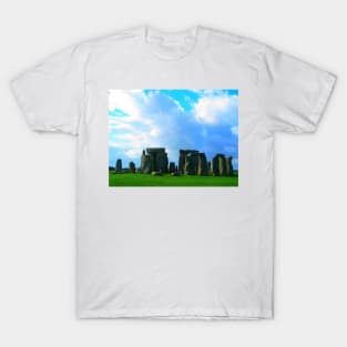 Great Britain. Stonehenge with Green and Blue. 2009 T-Shirt